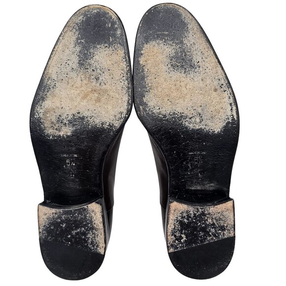 Bruno Magli Italy Men's size 6.5 Dress Shoes Brown Nappa Leather Cap-toe Oxfords - Picture 3 of 13